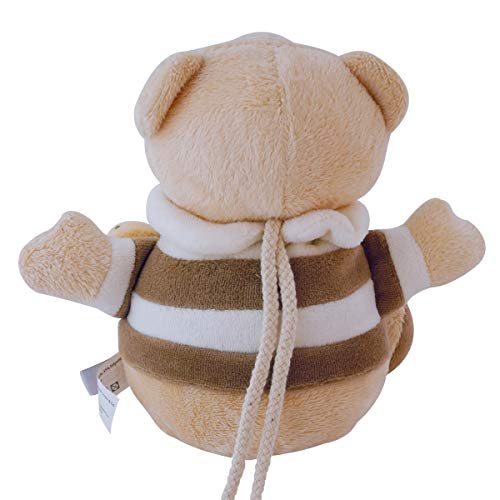 Bieco - Reloj musical de peluche y reloj musical con melodía La-Le-Lu multicolor beige