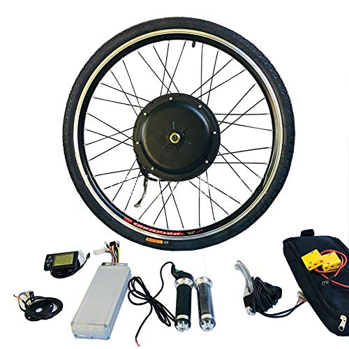 BMXzz Bicicleta Eléctrica 48V 1000W Kit de Conversión de Bicicleta de Montaña con Rueda Delantera Motor Bicicleta de EBike,24"