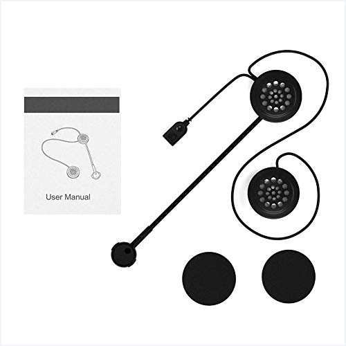 Boenxuan Casco de la Motocicleta de Bluetooth Headset Auriculares inalámbricos Bluetooth, Accesorios de Motocicletas 4.1 duales Altavoces estéreo Manos Libres de Auriculares con micrófono,Negro