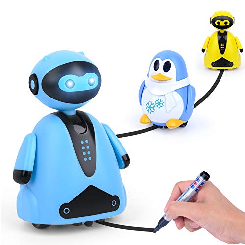 BOLANA Varios Tipos Siguen Cualquier Línea Dibujada Magic Pen Toy Inductivo Robot Modelo Niños Niños Juguete GIF