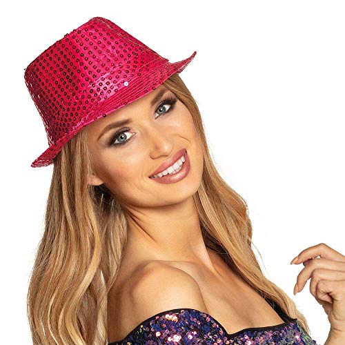 Boland 29367 Popstar, Sombrero de Lentejuelas, Rosa, Talla única