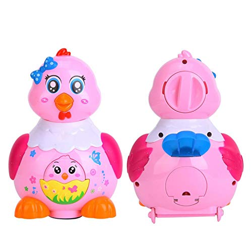 BOLORAMO Juguete electrónico Juguete para niños La gallina Pone Huevos de Color Rosa para niños Mayores de 6 Meses(Pink)