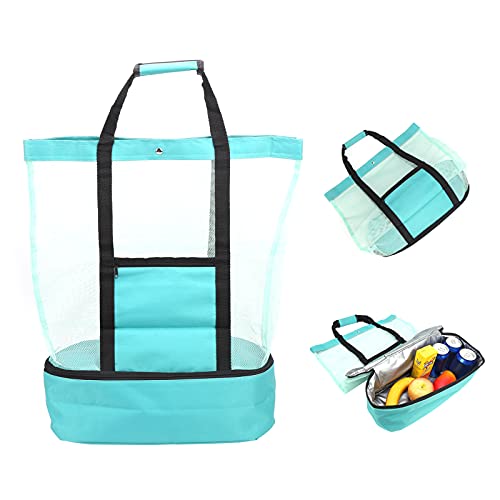 Bolsa de Almacenamiento de Comestibles, Bolsas de Playa Grandes Impermeables Y Bolsas de Lona Multifuncional Plegable para la Familia para la Piscina para Acampar(Verde)