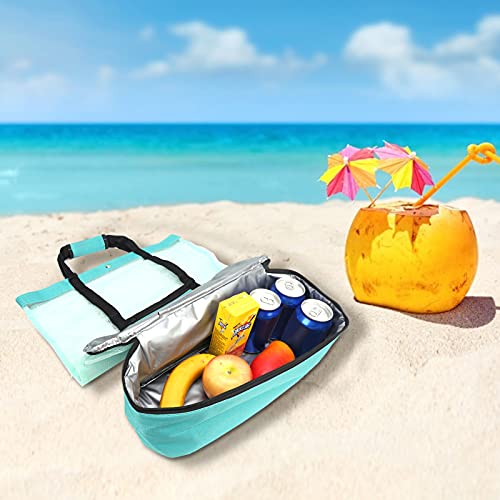 Bolsa de Almacenamiento de Comestibles, Bolsas de Playa Grandes Impermeables Y Bolsas de Lona Multifuncional Plegable para la Familia para la Piscina para Acampar(Verde)