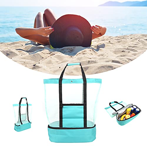 Bolsa de Almacenamiento de Comestibles, Bolsas de Playa Grandes Impermeables Y Bolsas de Lona Multifuncional Plegable para la Familia para la Piscina para Acampar(Verde)