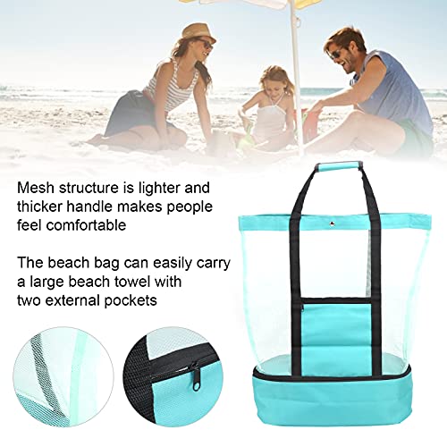 Bolsa de Almacenamiento de Comestibles, Bolsas Y Bolsas de Playa Grandes, Cómodas, Plegables, de Lona, Ligeras, Impermeables para la Piscina, para la Familia, para Acampar(Verde)