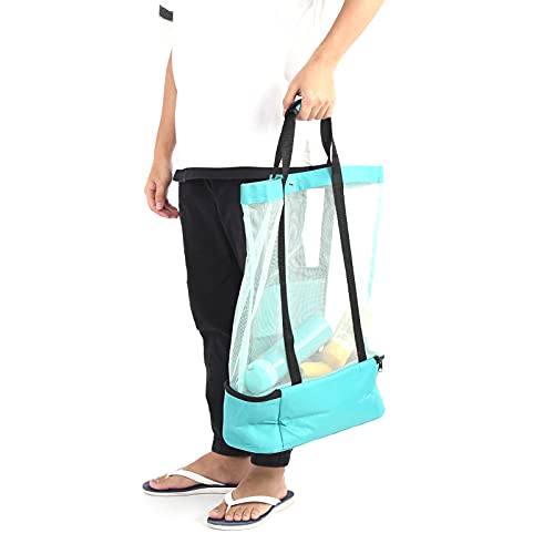 Bolsa de Almacenamiento de Comestibles, Bolsas Y Bolsas de Playa Grandes, Cómodas, Plegables, de Lona, Ligeras, Impermeables para la Piscina, para la Familia, para Acampar(Verde)