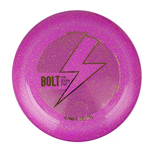 BOLT OneSevenFive Ultimate Frisbee Flying Disc! ¡Cinco Colores UV Disponibles! (Brillo púrpura)