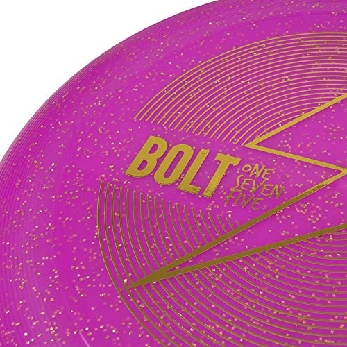 BOLT OneSevenFive Ultimate Frisbee Flying Disc! ¡Cinco Colores UV Disponibles! (Brillo púrpura)