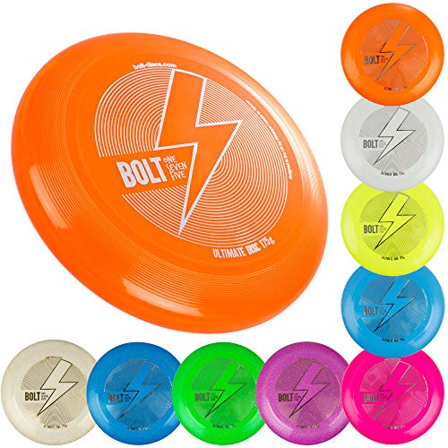 BOLT OneSevenFive Ultimate Frisbee Flying Disc! ¡Cinco Colores UV Disponibles! (Brillo púrpura)