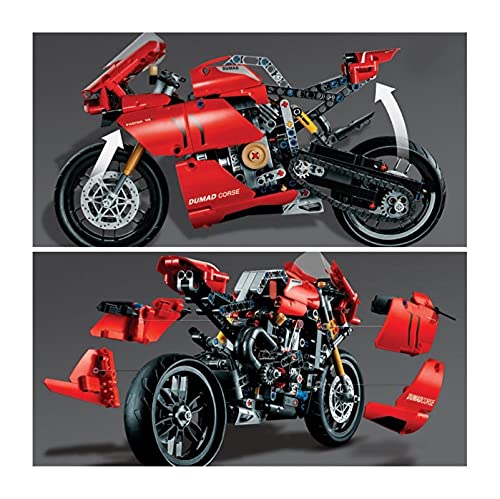 Boutique para Motocicleta Ducati Panigale V4R, Bloques construcción partículas pequeñas, Juguete Intelectual ensamblado niños