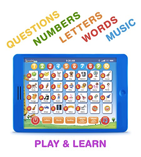 Boxiki kids Tablet Pad de Aprendizaje en inglés Infantil y Divertida con 6 Juegos Temprano para Aprendizaje de Números, Aprender el ABC, Deletreo, Juego ¿Dónde está?