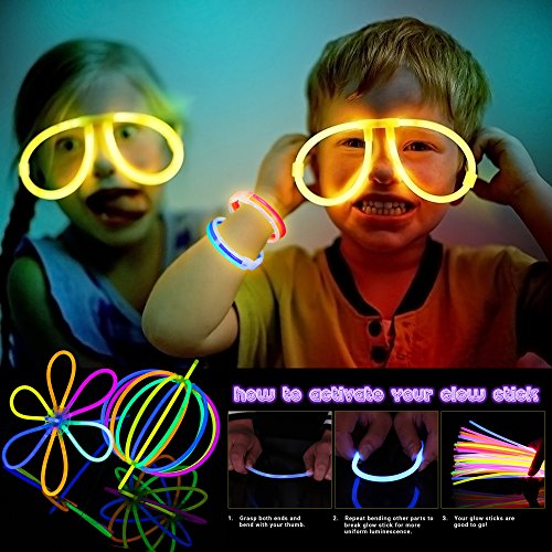 Bramble 543 Pack de Barras Luminosas - 250 Varitas Luminosas, 293 Conectores | Multicolor Fluorescentes Glow Sticks