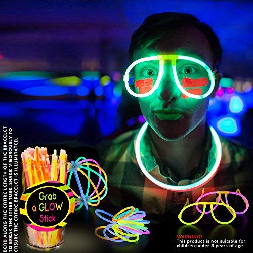 Bramble 543 Pack de Barras Luminosas - 250 Varitas Luminosas, 293 Conectores | Multicolor Fluorescentes Glow Sticks