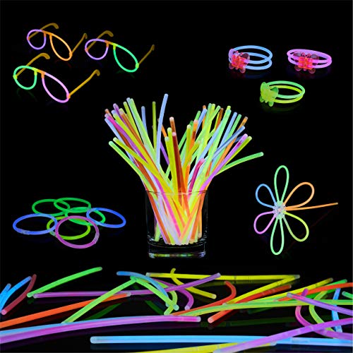 Bramble 543 Pack de Barras Luminosas - 250 Varitas Luminosas, 293 Conectores | Multicolor Fluorescentes Glow Sticks