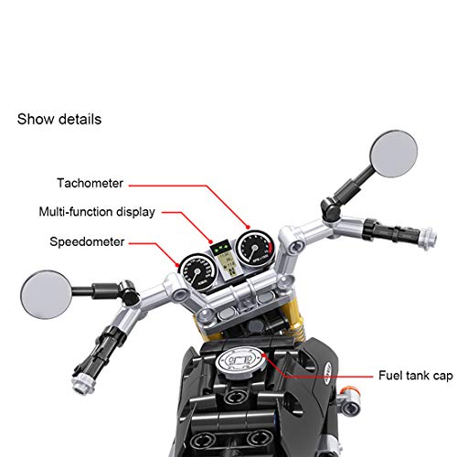 Bybo Motocicleta técnica para BMW R NineT, Vintage Supermoto 621 bloques de fijación para carreras compatible con Lego Technic