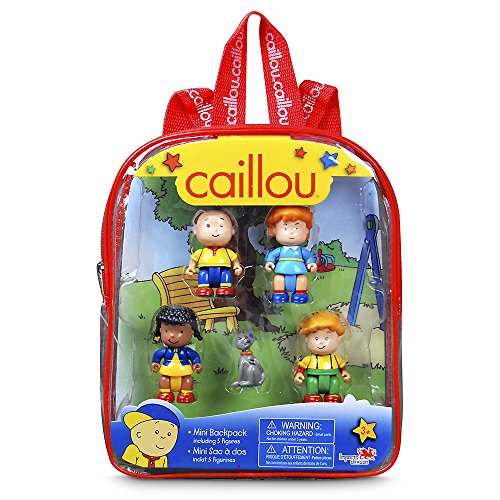 Caillou Mini Mochila con 5 Figuras, Unico (Giochi Preziosi Spagna 02588)