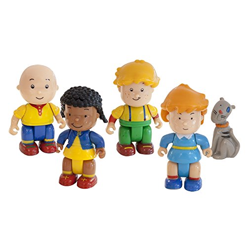 Caillou Mini Mochila con 5 Figuras, Unico (Giochi Preziosi Spagna 02588)