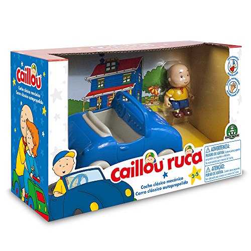 Caillou - Vehiculo Pull Back con Figura, Color Azul (Giochi Preziosi CAL01000)