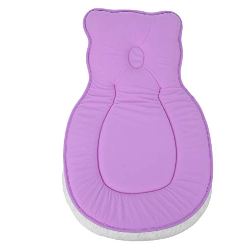 Cama con colchón para bebé, transpirable, para mantener la cabeza del bebé(purple)