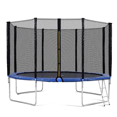 Cama elastica exterior, Cama elástica de jardín, cama elástica para exteriores, para entrenamiento de saltos, fitness, sistema de salto elástico, incluye red de seguridad