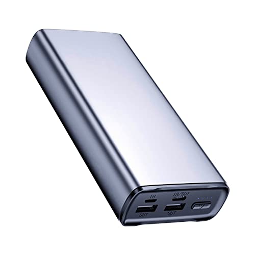 Cargador portátil Powerbanks baterías externas 30000 mAh cuerpo de metal baterías externas para teléfono móvil también es compatible con consola de videojuegos, tableta DV, consola de juegos (negro)