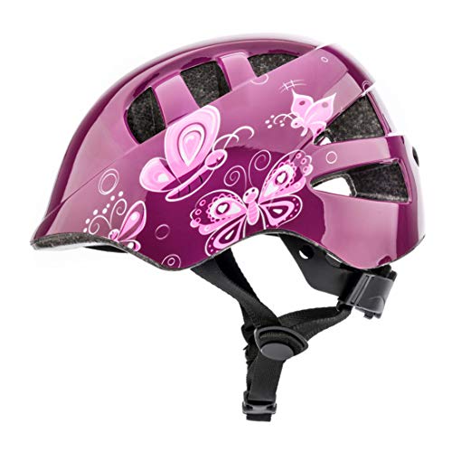 Casco Bicicleta Casco Biciclea Casco Bici Casco de Bicicleta para niños y jóvenes Casco MTB Carretera Ciclismo Skate Bicicleta patineta Patines monopatines MA-2 (S(48-52cm), Butterflies)