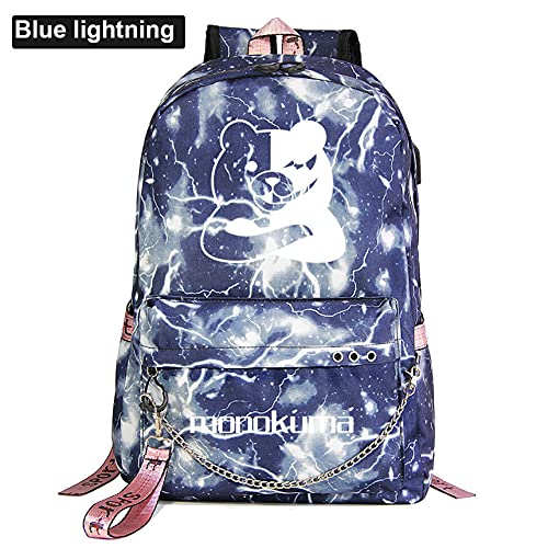 CBA BING Anime Bullet Monokuma Mochila de Dibujos Animados Mochila Escolar para niños Estudiantes de Primaria y Secundaria Mochila Multifuncional Adecuada para Viaje de Campamento Escolar,l