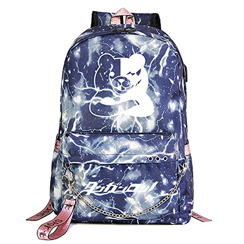 CBA BING Anime Bullet Monokuma Mochila de Dibujos Animados Mochila Escolar para niños Estudiantes de Primaria y Secundaria Mochila Multifuncional Adecuada para Viaje de Campamento Escolar,l