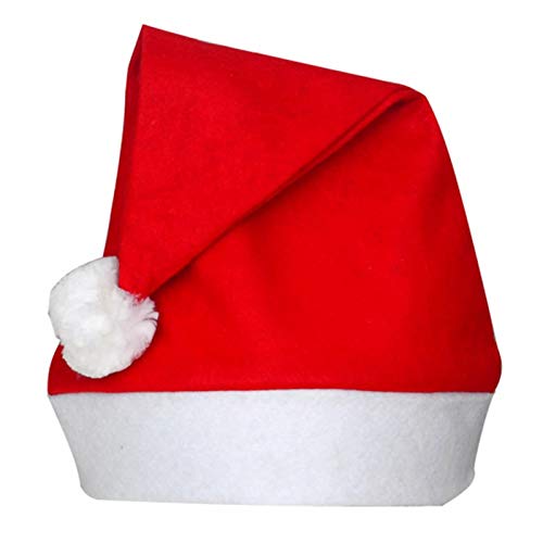 CGTOLOS 24 Gorros Papá Noel para Navidad, Sombreros de Santa Claus, Gorro Navideño, para Fiesta de Navidad