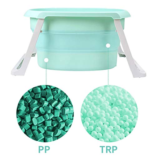 CHANG XU DONG SHOP Bañera Plegable para niños, bañera portátil para Adultos, bañera Plegable de Engrosamiento, Plato de Ducha portátil para niños Seguros, bañera Plegable para bebés ( Color : Green )