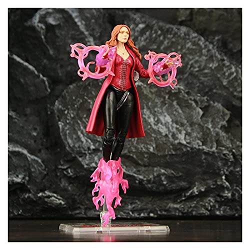 CHENGLONGTANG Iron Man Toy Figura de acción Scarlet Witch 6"Figura de acción de película Wanda Django Maximoff Heroine 4 Endgame Legends Toys Elizabeth Olsen Doll Muñeca Modelo (Color : A Boxed)