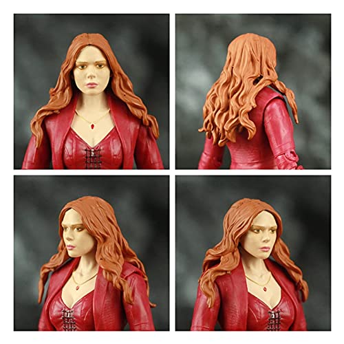 CHENGLONGTANG Iron Man Toy Figura de acción Scarlet Witch 6"Figura de acción de película Wanda Django Maximoff Heroine 4 Endgame Legends Toys Elizabeth Olsen Doll Muñeca Modelo (Color : A Boxed)