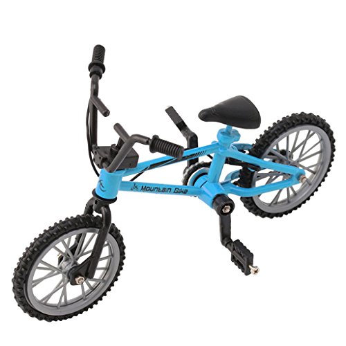 chenpaif Finger Alloy Bicicleta Modelo Mini MTB BMX Fixie Bike Boys Toy Juego Creativo Regalo 2# -Azul