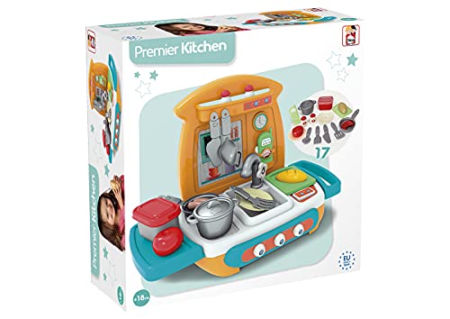 Chicos - My First Cocinita Infantil de sobremesa | Incluye 15 Accesorios como ollas, Cubiertos, Fruta y sartén | Recomendada a Partir de 18 Meses (84001)