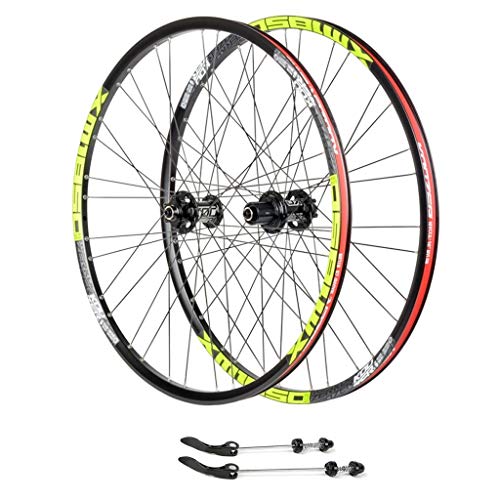 CHICTI Montaña Ruedas De Bicicleta, 26 Pulgadas MTB Ciclismo Wheels Freno De Disco 11 Velocidad Rodamientos Sellados Bicicleta Hibrida Turismo Deportes (Size : 26inch)