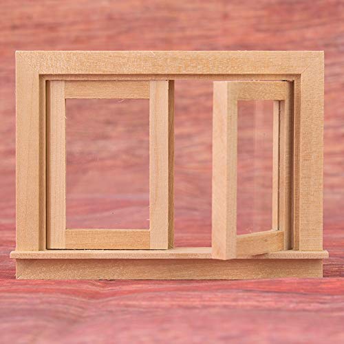 Cikonielf Ventana de Madera en Miniatura Mini Ventana Blanca Casa de muñecas Adorno de Bricolaje Juego de Muebles de simulación en Miniatura Juguete Educativo Regalo de cumpleaños