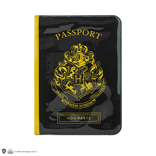 Cinereplicas Harry Potter - Etiqueta de Equipaje y Funda Pasaporte Hogwarts - Licencia Oficial