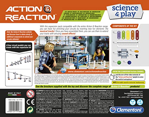 Clementoni-19166 - Action&Reaction Pista de sonido - pistas para construir, accesorio a partir de 8 años