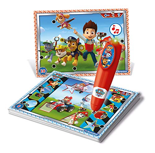 Clementoni- Paw Patrol Sapientino Basic Patrulla Canina - Juego Educativo electrónico con bolígrafo Interactivo para niños de 3 años + (versión en Italiano), Fabricado en Italia, Multicolor (16334)