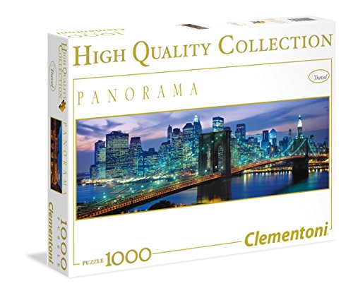 Clementoni - Puzzle de 1000 Piezas, Panorama, diseño New York: Brooklyn Bridge (392094)