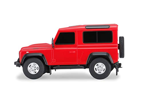 Coche teledirigido Land Rover Defender 1:24, 2,4 GHz, con Licencia Oficial, Aprox. 1 Hora, 9 km/h, Detalles Perfectamente ilustrados, Interior detallado, Acabado