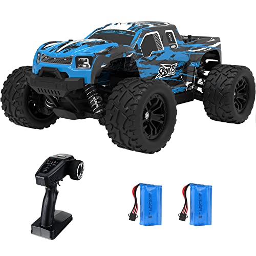 Coche Teledirigido RC Coches Modelos de Camiones Todoterreno 1/16 2.4G 4WD 38km / h RC Juguetes para Niños YIC08 -2 Baterías