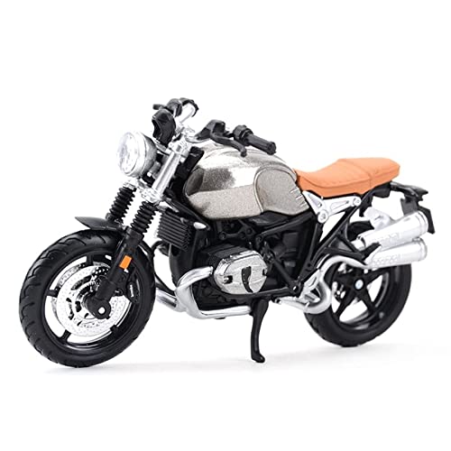 Colección de modelos Relación de motocicleta juguete 1:18 Compatible with B-m-w r -Nine T-Scermber Estado estático Vehículos fundidos Hobbies coleccionables Motocicleta Modelo Juguetes Regalo Compatib