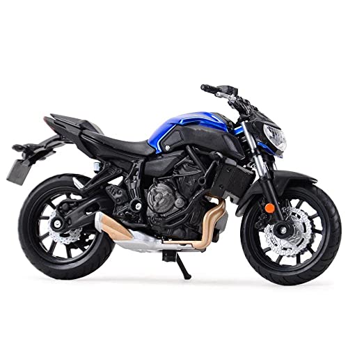 Colección de modelos Relación de motocicleta juguete 1:18 Compatible with ya-maha MT07 2018 Estado estático Vehículos de Cast Collectible Hobbies Motocicleta Modelo Juguetes Festivales de cumpleaños R