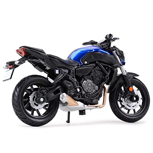 Colección de modelos Relación de motocicleta juguete 1:18 Compatible with ya-maha MT07 2018 Estado estático Vehículos de Cast Collectible Hobbies Motocicleta Modelo Juguetes Festivales de cumpleaños R