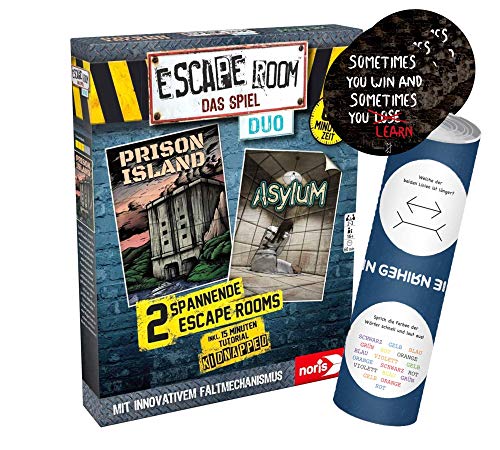 Collectix Escape Room Das Spiel Duo - Juego de mesa a partir de 16 años, incluye 3 pegatinas de salida y 1 póster de ilusión óptica