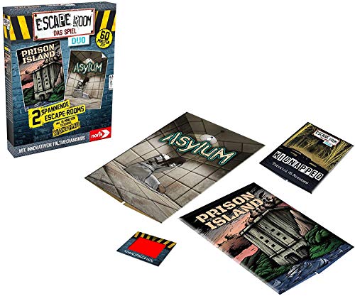 Collectix Escape Room Das Spiel Duo - Juego de mesa a partir de 16 años, incluye 3 pegatinas de salida y 1 póster de ilusión óptica