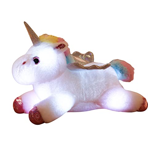 Colorido Unicornio Muñeca de Peluche de Juguete Marioneta Ángel Pegaso Almohada Niños Ragdoll-A, 38cm