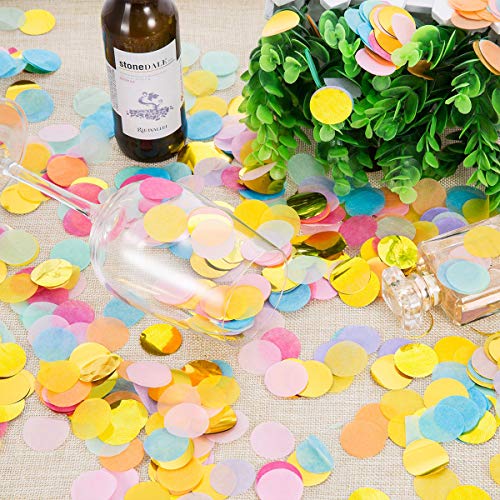 Confeti, con colores mezclados, toallas de papel redondas para decoración de bodas, cumpleaños, fiestas